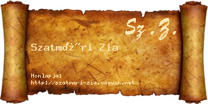 Szatmári Zia névjegykártya